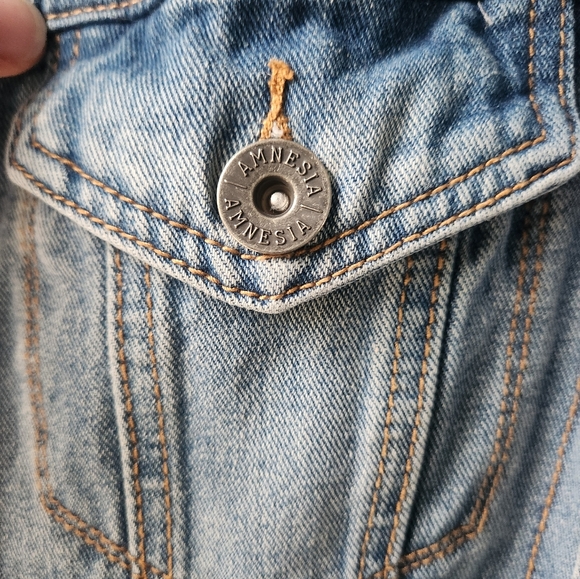 Amnesia Denim Sweatshirt Jacket - Picture 7 of 16